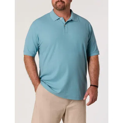 Harbor Bay By Dxl Big & Tall Piqué Polo Shirt In Blue