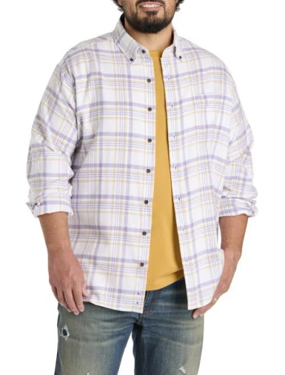 Harbor Bay By Dxl Big & Tall Plaid Flannel Sport Shirt V2 In Multi