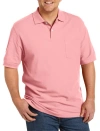 Harbor Bay By Dxl Big & Tall Pocket Piqué Polo Shirt In Rose Elegance