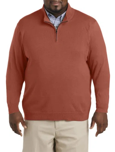 Harbor Bay By Dxl Big & Tall Quarter-zip Pullover Sweater