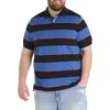Harbor Bay By Dxl Big & Tall Rugby Striped Polo Shirt