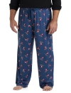 Harbor Bay By Dxl Big & Tall Santa Printed Lounge Pants In Blue