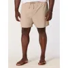 Harbor Bay By Dxl Big & Tall Seersucker Swim Trunks In Brown