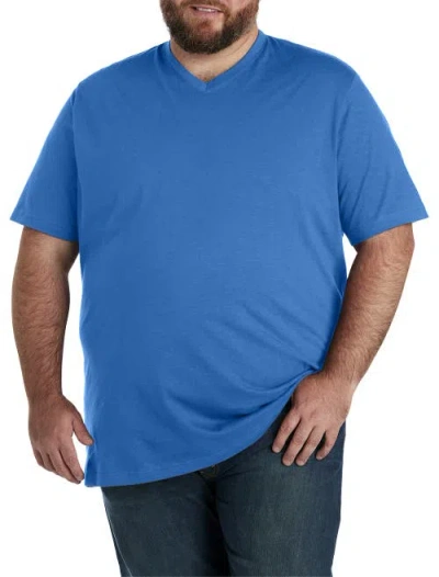 HARBOR BAY BY DXL HARBOR BAY BY DXL BIG & TALL SLUB KNIT V-NECK T-SHIRT