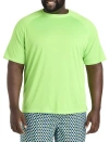 Harbor Bay By Dxl Big & Tall Swim Rash Guard T-shirt In Green Flash