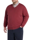 Harbor Bay By Dxl Big & Tall V-neck Pullover In Red