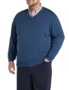 Harbor Bay By Dxl Big & Tall V-neck Pullover In Blue