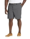 Harbor Bay By Dxl Big & Tall Waist-relaxer Cotton Shorts In Charcoal