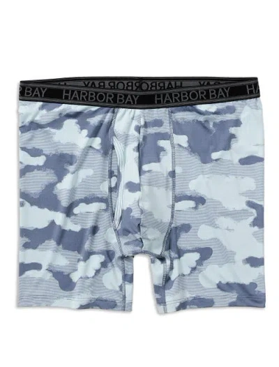 Harbor Bay By Dxl Camo Performance Boxer Briefs In Winter Sky
