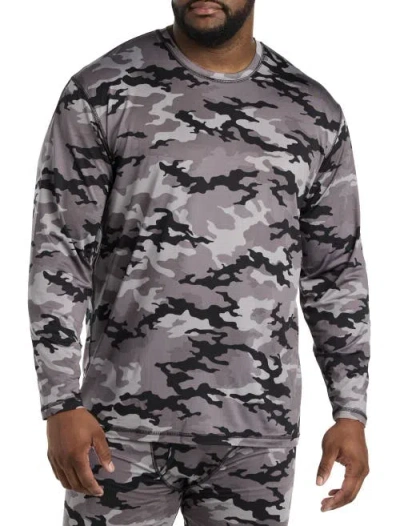 Harbor Bay By Dxl Colder Weather Level 2 Performance Thermal T-shirt In Midnight Stealth