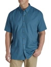 Harbor Bay By Dxl Easy-care Solid Sport Shirt In Blue