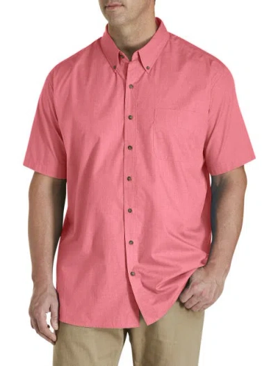 Harbor Bay By Dxl Easy-care Solid Sport Shirt In Tea Rose