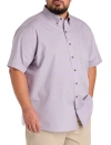 Harbor Bay By Dxl Easy-care Solid Sport Shirt In Gray