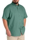 Harbor Bay By Dxl Easy-care Solid Sport Shirt In Green