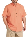 Harbor Bay By Dxl Easy-care Solid Sport Shirt In Orange