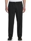 Harbor Bay By Dxl Elastic-waist Pants In Black