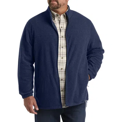 Harbor Bay By Dxl Full-zip Polar Fleece Jacket In Blue