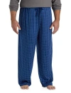 Harbor Bay By Dxl Grid Patterned Knit Lounge Pants In Blue