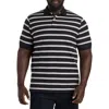 Harbor Bay By Dxl Harbor Bay Medium Striped Polo Shirt In Black Multi