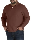 Harbor Bay By Dxl Honeycomb Piqué Polo Shirt In Bitter Chocolate