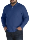 Harbor Bay By Dxl Honeycomb Piqué Polo Shirt In Blue Depths