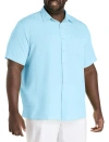 Harbor Bay By Dxl Microfiber Comfort Grid Sport Shirt