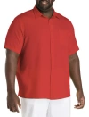Harbor Bay By Dxl Microfiber Comfort Grid Sport Shirt