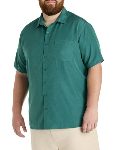 Harbor Bay By Dxl Microfiber Comfort Grid Sport Shirt
