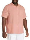 Harbor Bay By Dxl Microfiber Comfort Grid Sport Shirt In Animal Print