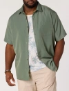 Harbor Bay By Dxl Microfiber Comfort Grid Sport Shirt In Green