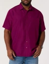 Harbor Bay By Dxl Microfiber Comfort Grid Sport Shirt In Purple