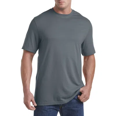 Harbor Bay By Dxl Moisture-wicking Jersey T-shirt In Iron Gate