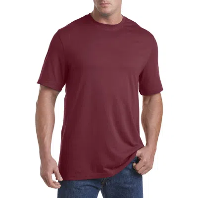 Harbor Bay By Dxl Moisture-wicking Jersey T-shirt In Zinfandel