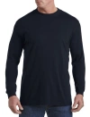 Harbor Bay By Dxl Moisture-wicking Long-sleeve Shirt In Navy