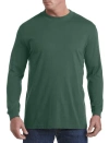 Harbor Bay By Dxl Moisture-wicking Long-sleeve Shirt In Trekking Green