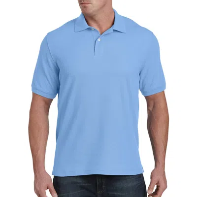 Harbor Bay By Dxl Big & Tall Piqué Polo Shirt In Azurine