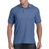 Harbor Bay By Dxl Big & Tall Piqué Polo Shirt In Bijou Blue Heather