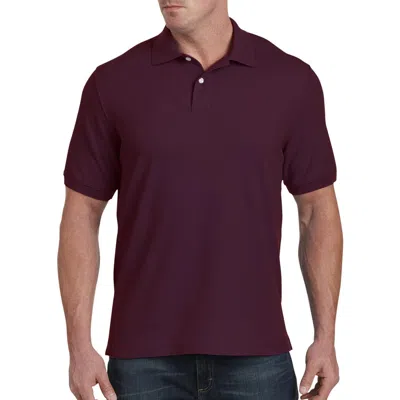 Harbor Bay By Dxl Big & Tall Piqué Polo Shirt In Fig