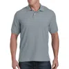 Harbor Bay By Dxl Big & Tall Piqué Polo Shirt In Smoked Pearl Heather