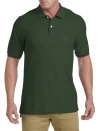 Harbor Bay By Dxl Big & Tall Pocket Piqué Polo Shirt In Mountain View Grn