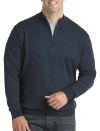Harbor Bay By Dxl Quarter-zip Pullover Sweater In Navy