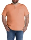 Harbor Bay By Dxl Slub Henley Shirt In Brown