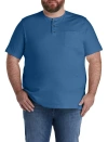Harbor Bay By Dxl Slub Henley Shirt In Gray