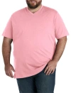 Harbor Bay By Dxl Slub Knit V-neck T-shirt In Pink Icing