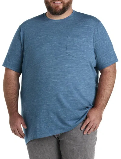 Harbor Bay By Dxl Space Dye Pocket T-shirt In Blue