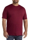 Harbor Bay By Dxl Tech Stretch Crewneck T-shirt In Red