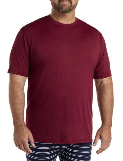 Harbor Bay By Dxl Tech Stretch Crewneck T-shirt In Red