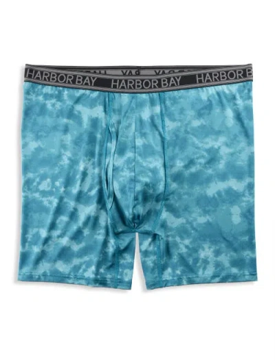 Harbor Bay By Dxl Tie Dye Performance Boxer Briefs In Deep Lagoon