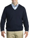 Harbor Bay By Dxl V-neck Pullover In Navy