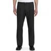 Harbor Bay Waist-relaxer Pleated Twill Pants In Black